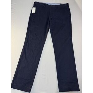 New Men's Polo Ralph Lauren Navy Bedford Stretch Slim Fit Pony Chino Pants 36x32